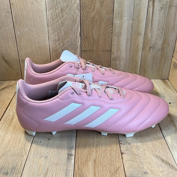 adidas Pink Goletto VIII FG Soccer Cleats with White Stripes NWT